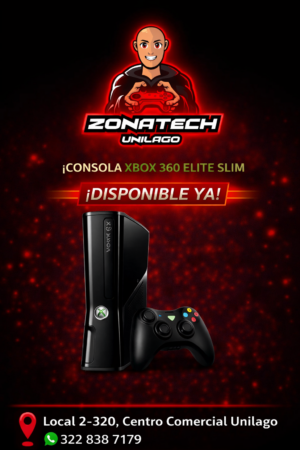 7. Xbox 360 Elite Slim (1 Control)