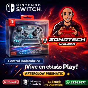ChatGPT Image 16 mar 2026, 17_37_14 Control Inalámbrico Nintendo Switch – Afterglow Prismatic