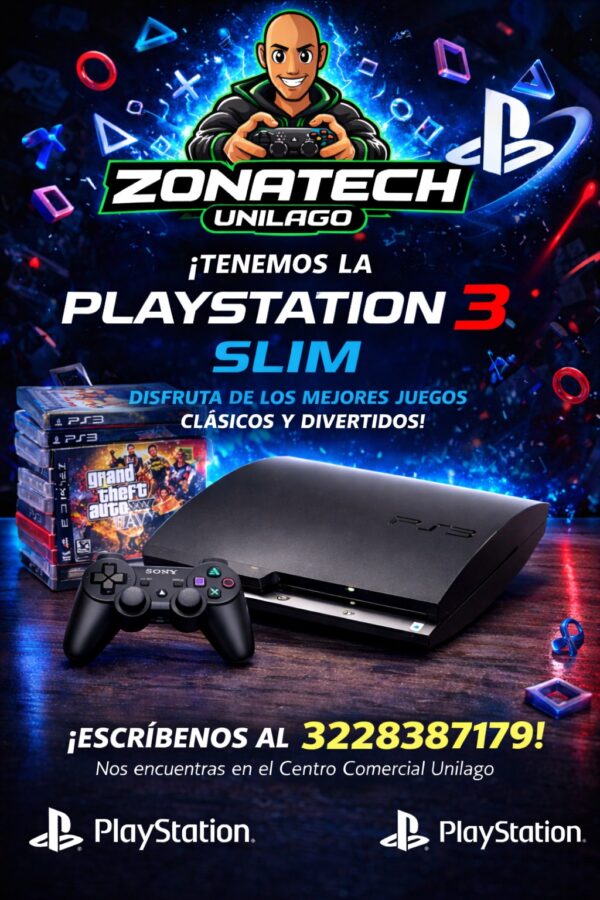 PS 3 SLIM PlayStation 3 Slim (1 Control)